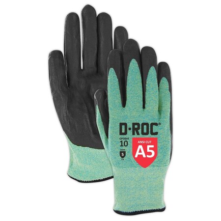 DROC GPD844 UltraLightweight MicroFoam Nitrile Palm Coated Work GlovesCut Level A5